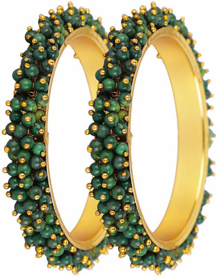 T4 JEWELS Alloy Gold-plated Bangle Set(Pack of 2)