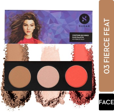 SUGAR Cosmetics Contour De Force Face Palette(03 Fierce Feat (Multicolor))