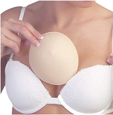 SNEHPRABHA Women's Cotton Cup Bra Pads Padding Inserts Anti-Cancer Sponge Foam Push Up Bra Pads Enhancer Chest Cups Breast Bra Bikini Swimwear Inserts Chest Pad Cotton Push Up Bra Pads(Beige Pack of 2)