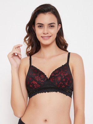 Clovia Women Push-up Heavily Padded Bra(Black, Red)