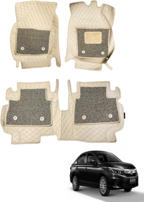 MOCKHE Leatherite 7D Mat For  Honda New City(Beige)