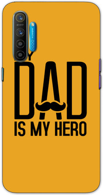 iprinto Back Cover for Realme XT, Realme X2 My Dad is my hero Back Cover(Yellow, Hard Case, Pack of: 1)
