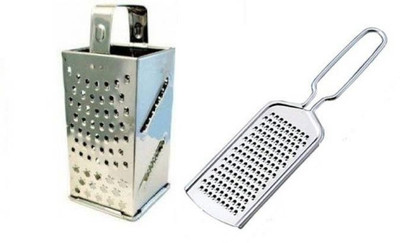 VIJAY EXPORT 4 in 1 Grater With Small Stainless Steel Vegetable & Fruit Grater & Slicer ( pack of 2) Vegetable & Fruit Grater(2 Grater)