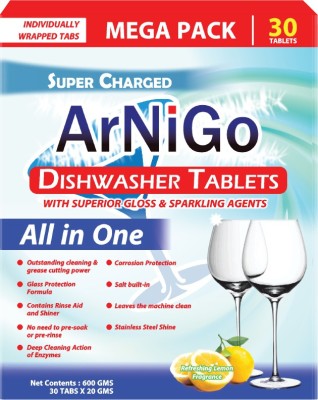 ArNiGo All in One Dishwasher Tablets 30 Pc Dishwashing Detergent(30 Pod)