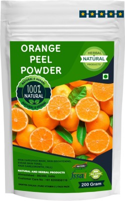 NATURAL AND HERBAL PRODUCTS Orange Peel Powder (Santra Chilka,Pure Vitamin C) For Skin Care(Face Mask) and Hair Growth - 200 Gram(200 g)