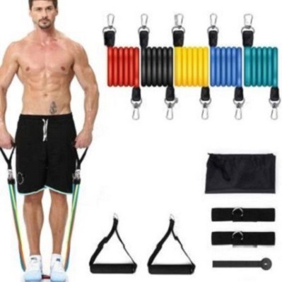 Skyfitness Home Gym Pull Rope 11PCS Resistance Bands Tube Resistance Band(Pack of 11)