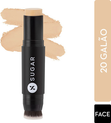 SUGAR Cosmetics Ace Of Face Lightweight Matte Creamy Stick Foundation With Inbuilt Brush Foundation(20 Gal�o (Light Medium, Golden Undertone), 12 g)