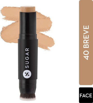 SUGAR Cosmetics Ace Of Face Foundation Stick With Inbuilt Brush  Foundation(40 Breve (Medium Beige, 12 g)