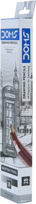 DOMS Drawing and Sketching 2B Pencil(Pack of 80)