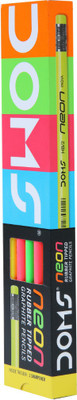 DOMS Neon Rubber Tipped HB/2 Pencil(Pack of 100)