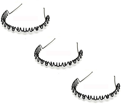 Shiv ZigZag Wave Metal Head Band Head Band(Black)