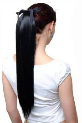 SAMYAK Natural looking Ribbon Style Ponytail Hair Extension