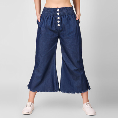 A R J FASHION Regular Fit Women Blue Trousers