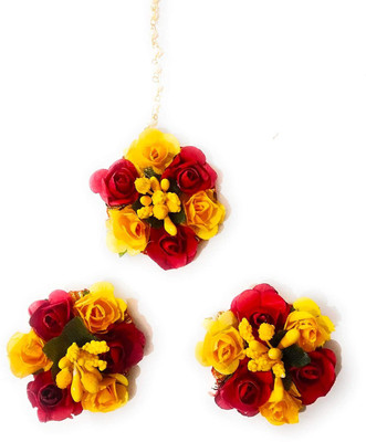 BDS CREATIONS Paper Yellow, Red Jewellery Set(Pack of 1)