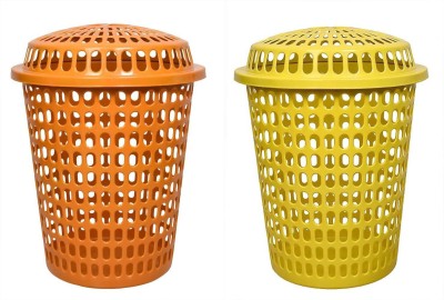 mastBus 50 L Orange, Yellow Laundry Basket(Plastic)
