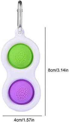play run ™Small Simple Dimple Fidget Toys,Stress Relief Sensory Hand Toys Key Chain