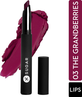 SUGAR Matte Attack Transferproof Lipstick(03 The Grandberries (Dark Berry), 2 g)