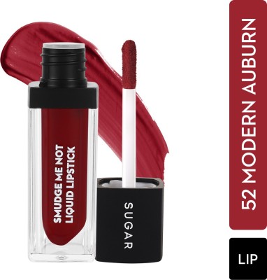 SUGAR Cosmetics Smudge Me Not Liquid Lipstick(52 Modern Auburn (Flamenco Red / Deep Red with blue undertone), 4.5 ml)