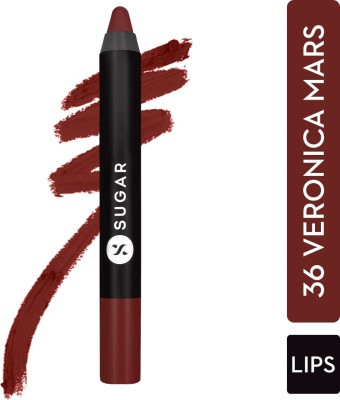 SUGAR Cosmetics Matte As Hell Crayon Lipstick(36 Veronica Mars (Brown Toned Burnt Orange) with Sharpener, 2.8 g)