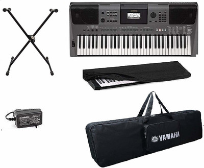 YAMAHA PSR I500 WITH BAG, IA KEYBOARD STAND , DUSTCOVER Digital Portable Keyboard(61 Keys)