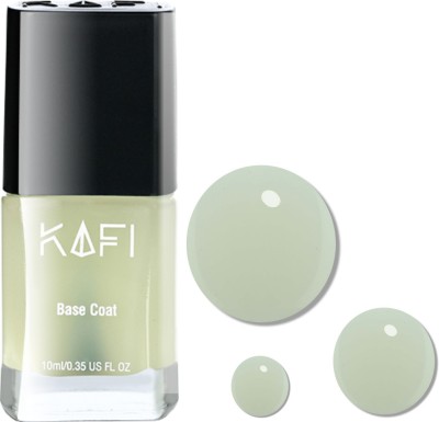 KAFI Gel Effect, Protective & Smoothing BASE COAT - Long lasting, Non Toxic, High Shine, Vegan, 10 Free Formula-(Protects from Staining) (Natural Texture)