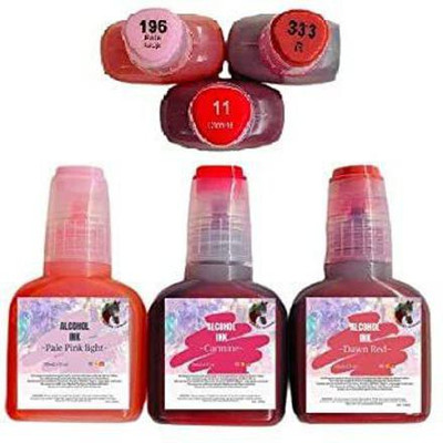 Sabahz Trading Alcohol Based Ink 20ml (3 pcs Pack (Festive Red Set))(Set of 3, Red)