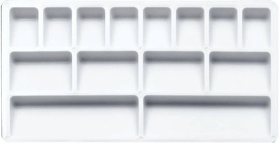 KHYATI PLASTIC 14 Paint Wells Palettes  with Lid(Set of 5, White)