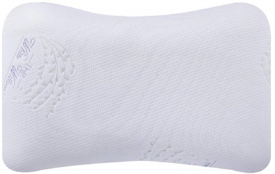 The White Willow Signature Dual Sided (Arched Side plus Flat Side) Reversible Memory Foam Solid Orthopaedic Pillow Pack of 1(White)