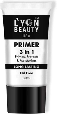 L'YON BEAUTY 3 in 1 Primer - 30 ml (Transparent) Primer  - 30 ml(White)