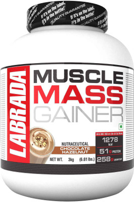 Labrada Muscle Weight Gainers/Mass Gainers(3 kg, Chocolate Hazelnut)