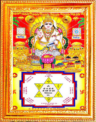 SUNINOW Shri Kuber Photo Frame| Shri Kuberan Religious Frame