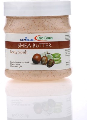Gemblue Biocare Shea Butter Body Scrub with Shea butter, coconut oil & Aloevera Gel Scrub(500 ml)
