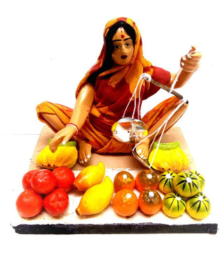 simonart and printing Decorative Showpiece  -  10 cm(Clay, Multicolor)
