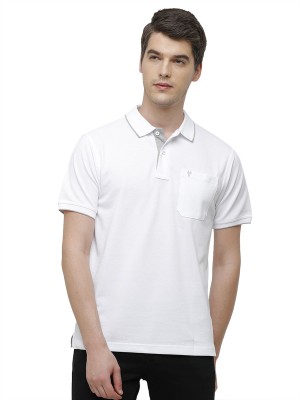 Classic Polo Solid Men Polo Neck White T-Shirt