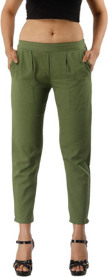 Samyati Regular Fit Women Dark Green Trousers