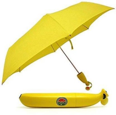 SEVENSPACE Folding Portable Sun, Rain Umbrella for Outdoor in Banana Shape Yellow Umbrella (Yellow) Umbrella(Yellow)