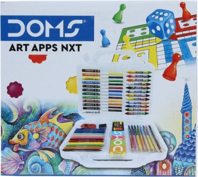 DOMS Art Apps Nxt Kit With Plastic Carry Case | Perfect Value, Gifting Range For Kids