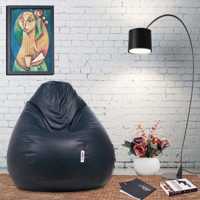 Flipkart SmartBuy XXL Tear Drop Bean Bag Cover  (Without Beans)(Blue)