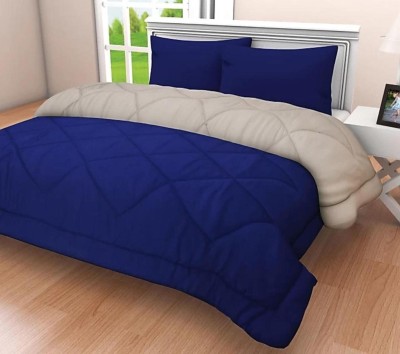 Vinayak Enterprises Self Design Double Comforter for  Mild Winter(Poly Cotton, Purple, Grey)