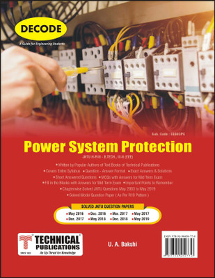 DECODE Power System Protection for JNTU-H R 18 (III-II EEE - EE603PC)(Paperback, U. A. Bakshi)