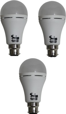 Shine World 7 W Standard B22 LED Bulb(White, Pack of 3)