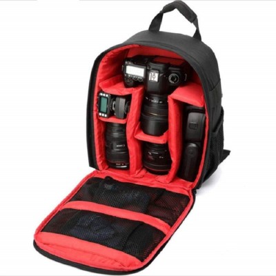 hi guys DSLR SLR Lens Shoulder Backpack Case for Canon Nikon Sigma Olympus(Orange)  Camera Bag(Red, Black)