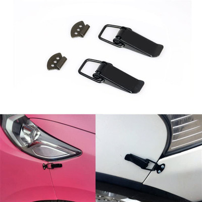 carempire Car Bumper Security Hook Lock Clips Quick Release Hook Clips for Universal Car Locking Carabiner(Black)