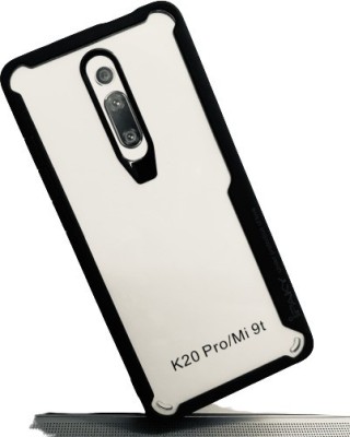 TempGlow Back Cover for Mi K20 Pro, Mi Redmi 9T(Black, Transparent, Grip Case, Pack of: 1)