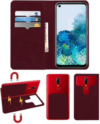 ACM Flip Cover for Itel Vision 2(Maroon, Cases with Holder, Pack of: 1)