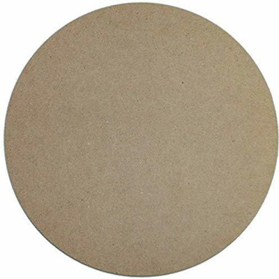 DI-KRAFT Round Reversible Wood Coaster Set(Pack of 6)