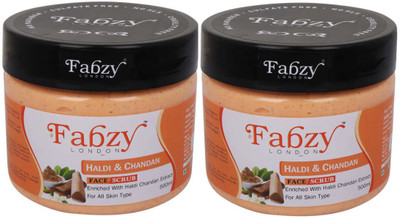 fabzy London Haldi And Chandan Scrub, 500 ml x 2 ( Combo Of 2 pc x 500 ml )(2 Items in the set)
