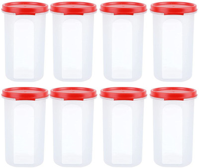 Cutting EDGE Plastic Utility Container  - 585 ml(Pack of 8, Red)