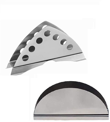 PEACHBERRY 2 Compartments Stainless Steel Steel Napkin Holder(Silver)
