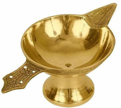 SHRI ANAND Akhand Laxmi Deepak Pital Diya /Deepak for Arti Brass Table Diya Brass Table Diya(Height: 1.5 inch)